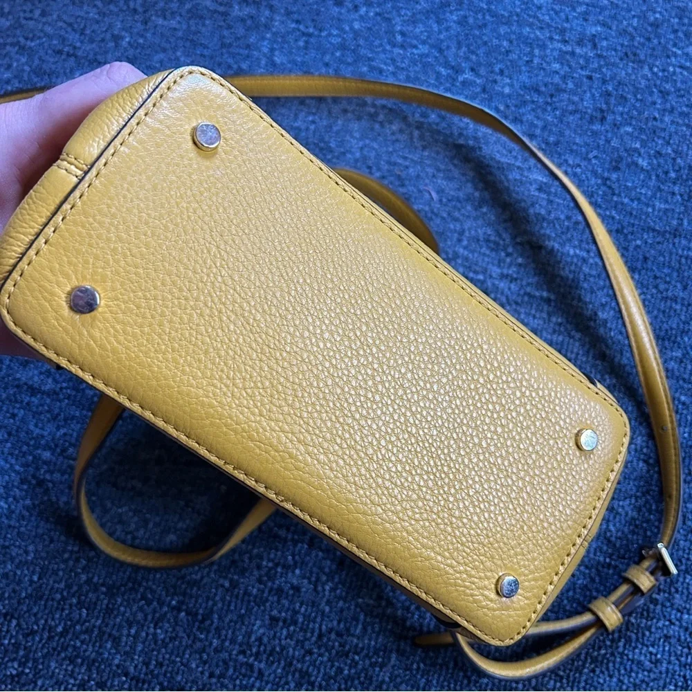 Kate Spade Womens Canary Yellow Jackson Three Compartment Satchel Handbag Small